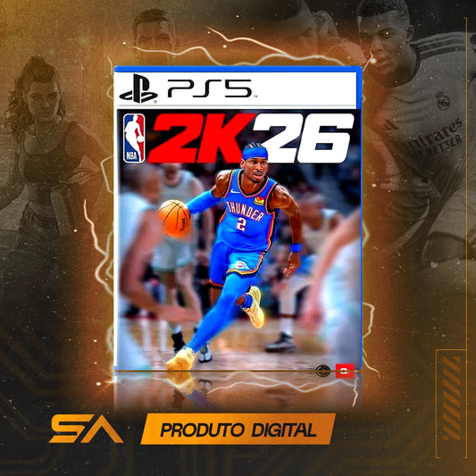Capa oficial do jogo NBA 2k26 para PS5 em Mídia Digital