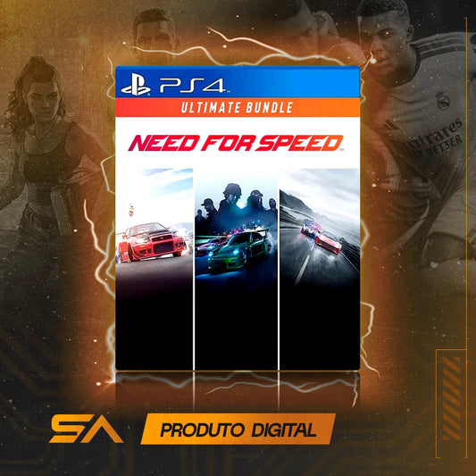 Capa oficial do jogo Need for Speed Conjunto Ultimate para PS4 em Mídia Digital