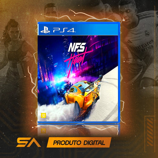 Capa oficial do jogo Need for Speed Heat para PS4 em Mídia Digital