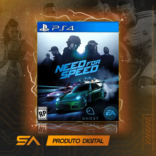 Capa oficial do jogo Need for Speed para PS4 em Mídia Digital