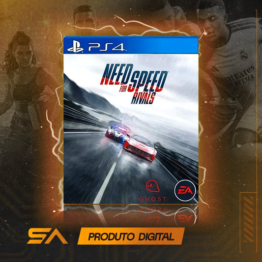 Capa oficial do jogo Need for Speed Rivals para PS4 em Mídia Digital