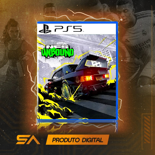 Capa oficial do jogo Need for Speed Unbound para PS5 em Mídia Digital