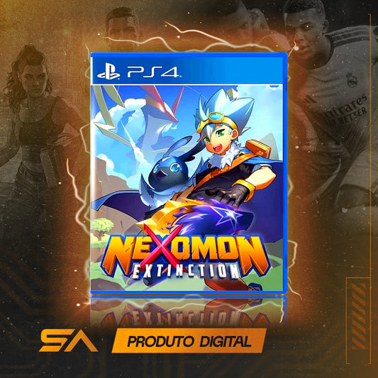 Capa oficial do jogo Nexomon: Extinction para PS4 em Mídia Digital
