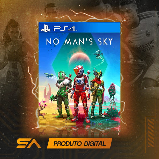 Capa oficial do jogo No Man's Sky para PS4 em Mídia Digital