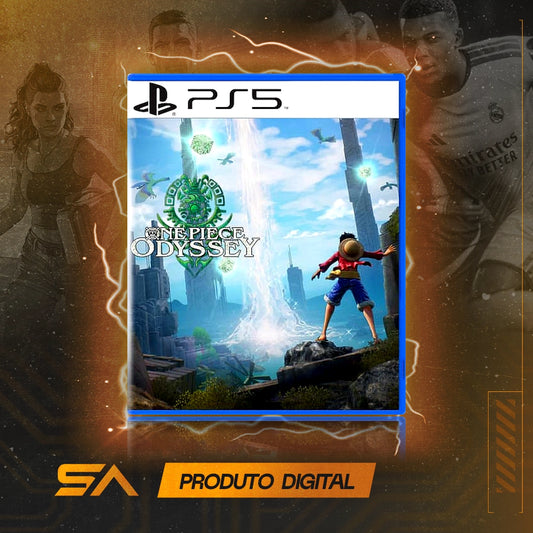 Capa oficial do jogo One Piece Odyssey para PS5 em Mídia Digital