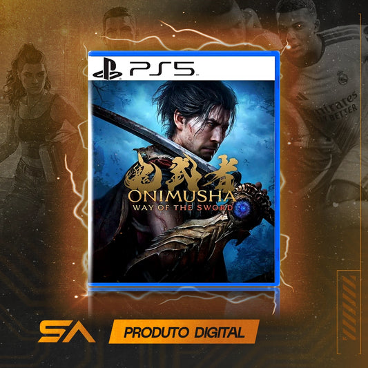 Capa oficial do jogo Onimusha: Way of The Sword para PS5 em Mídia Digital
