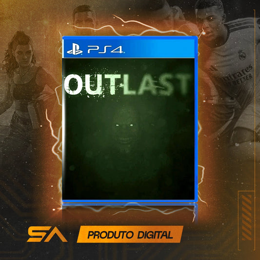 Capa oficial do jogo Outlast para PS4 em Mídia Digital