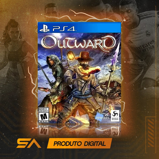 Capa oficial do jogo Outward para PS4 em Mídia Digital