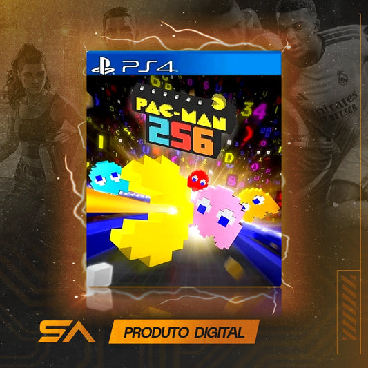 Capa oficial do jogo Pac Man 256 para PS4 em Mídia Digital