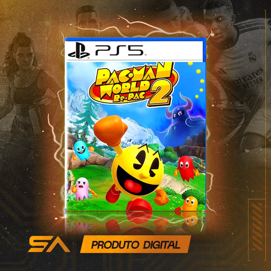 Capa oficial do jogo Pac-Man World 2 Re-Pac para PS5 em Mídia Digital