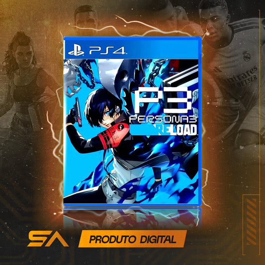 Capa oficial do jogo Persona 3 Reload para PS4 em Mídia Digital