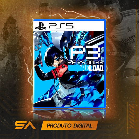 Capa oficial do jogo Persona 3 Reload para PS5 em Mídia Digital