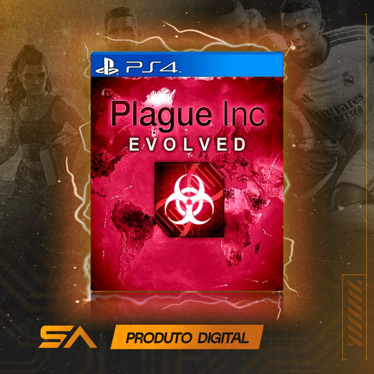 Capa oficial do jogo Plague Inc: Evolved para PS4 em Mídia Digital