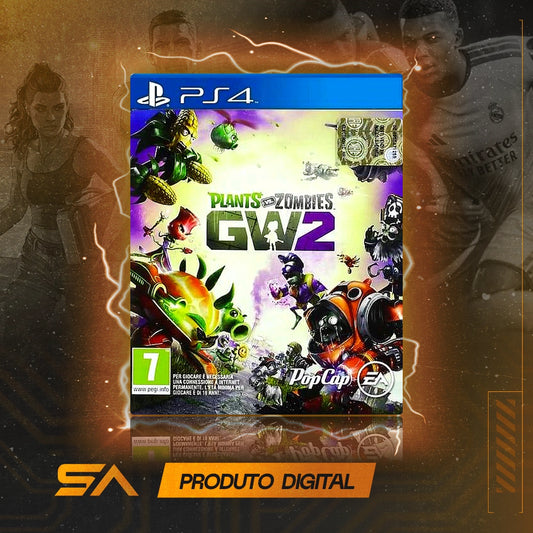 Capa oficial do jogo Plants Vs Zombies Garden Warfare 2 Edição Padrão para PS4 em Mídia Digital