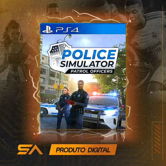 Capa oficial do jogo Police Simulator: Patrol Officers para PS4 em Mídia Digital