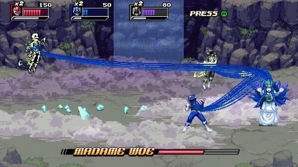 Gameplay e captura de tela de Mighty Morphin Power Rangers: Rita's Rewind - PS4