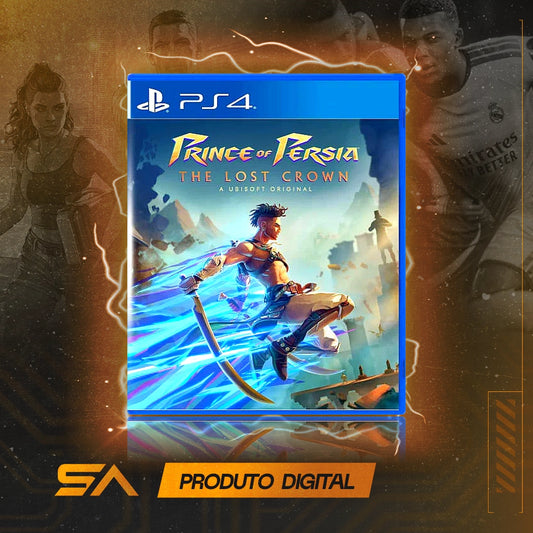 Capa oficial do jogo Prince of Persia The Lost Crown para PS4 em Mídia Digital