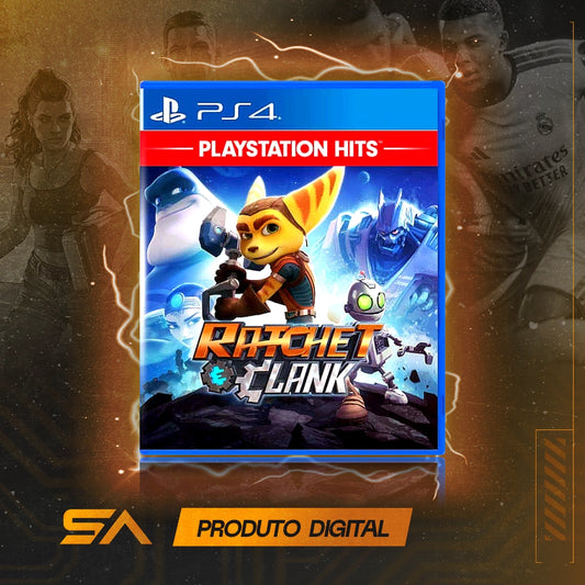 Capa oficial do jogo Ratchet & Clank para PS4 em Mídia Digital