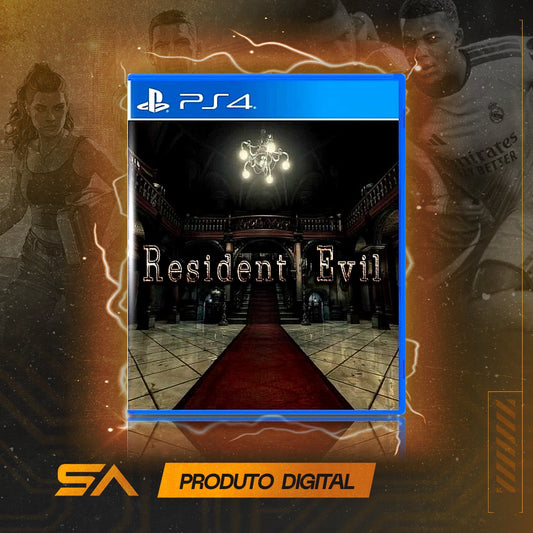 Capa oficial do jogo Resident Evil para PS4 em Mídia Digital