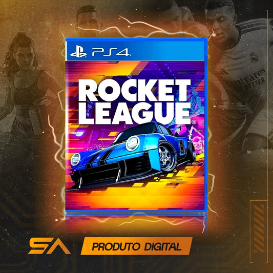 Capa oficial do jogo Rocket League para PS4 em Mídia Digital