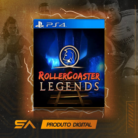 Capa oficial do jogo Rollercoaster Legends para PS4 em Mídia Digital