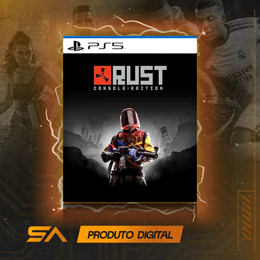 Capa oficial do jogo Rust Console Edition para PS5 em Mídia Digital