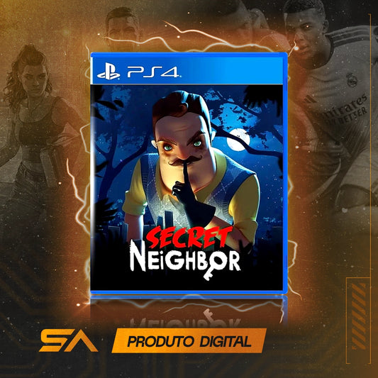 Capa oficial do jogo Secret Neighbor para PS4 em Mídia Digital