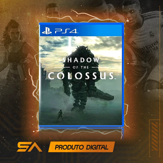 Capa oficial do jogo Shadow of The Colossus para PS4 em Mídia Digital