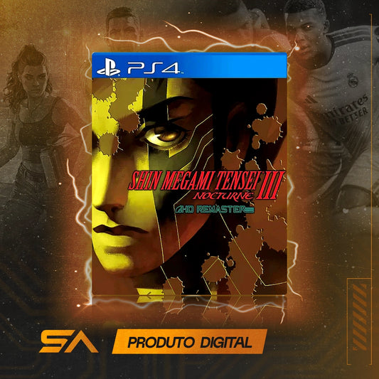 Capa oficial do jogo Shin Megami Tensei 3 Nocturne HD Remaster para PS4 em Mídia Digital