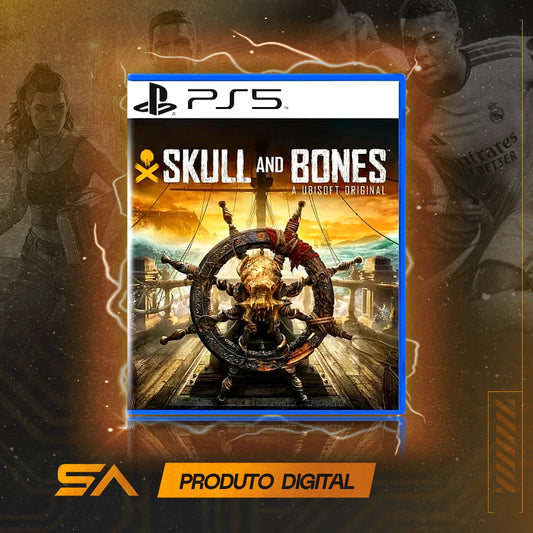 Capa oficial do jogo Skull and Bones para PS5 em Mídia Digital
