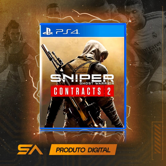 Capa oficial do jogo Sniper Ghost Warrior Contracts 2 para PS4 em Mídia Digital