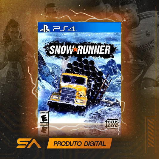 Capa oficial do jogo Snowrunner para PS4 em Mídia Digital