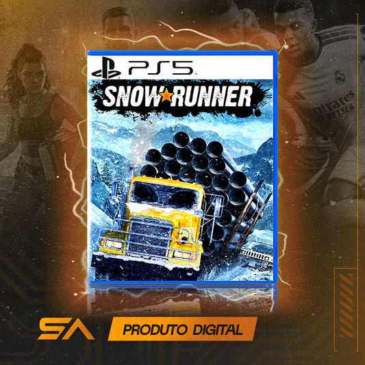 Capa oficial do jogo Snowrunner para PS5 em Mídia Digital