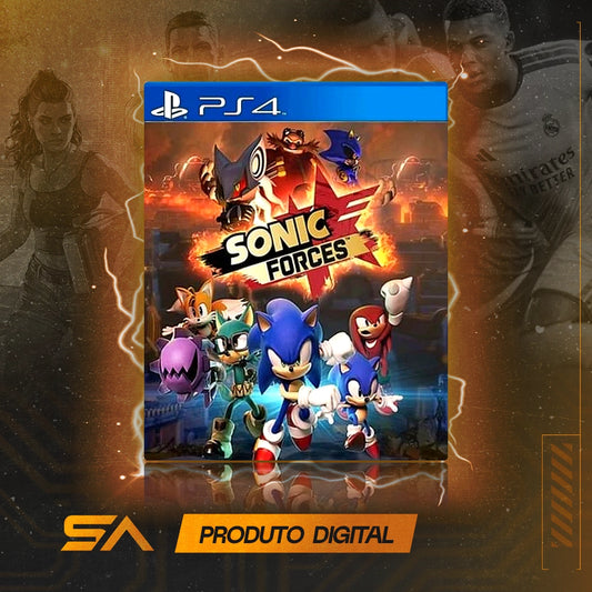 Capa oficial do jogo Sonic Forces Edição Digital Standard para PS4 em Mídia Digital