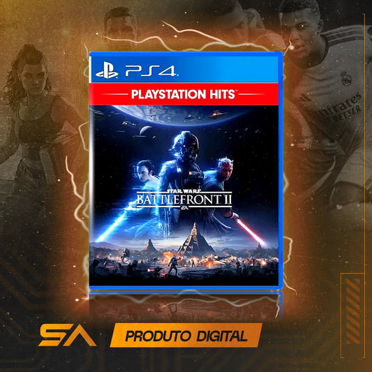 Capa oficial do jogo Star Wars Battlefront II para PS4 em Mídia Digital