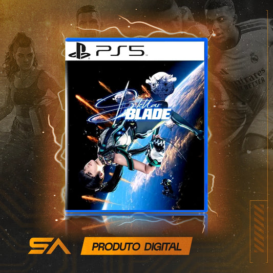 Capa oficial do jogo Stellar Blade para PS5 em Mídia Digital