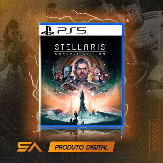 Capa oficial do jogo Stellaris: Console Edition para PS5 em Mídia Digital