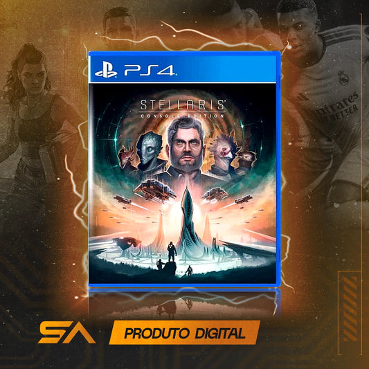 Capa oficial do jogo Stellaris: Console Edition para PS4 em Mídia Digital