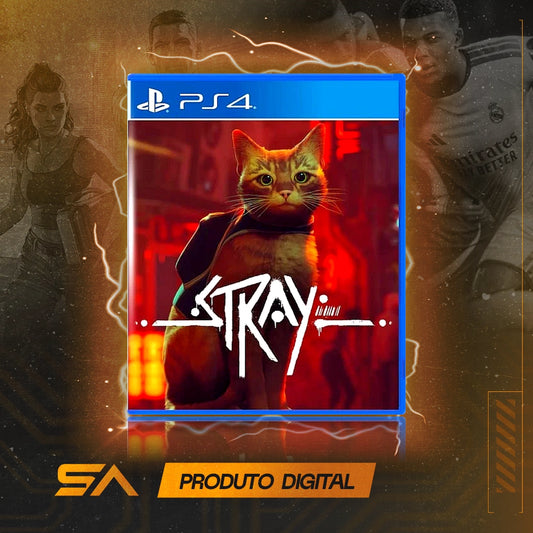 Capa oficial do jogo Stray para PS4 em Mídia Digital