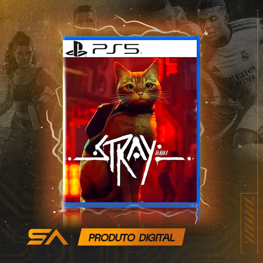 Capa oficial do jogo Stray para PS5 em Mídia Digital