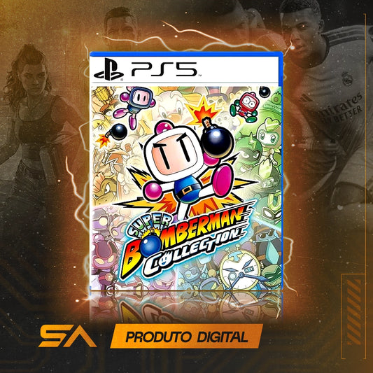 Capa oficial do jogo Super Bomberman Collection para PS5 em Mídia Digital