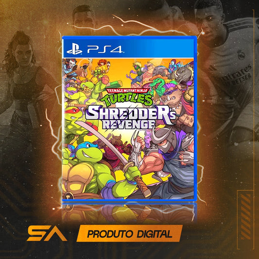 Capa oficial do jogo Teenage Mutant Ninja Turtles: Shredder's Revenge para PS4 em Mídia Digital