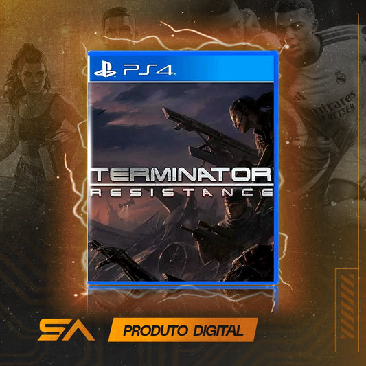 Capa oficial do jogo Terminator Resistance para PS4 em Mídia Digital