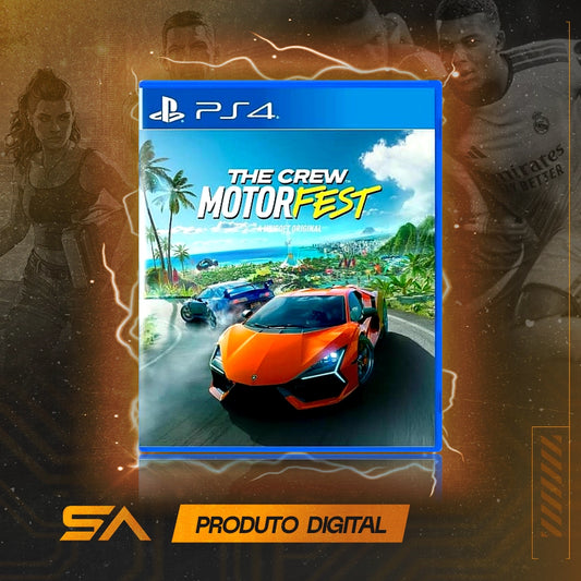 Capa oficial do jogo The Crew Motorfest Standard Edition para PS4 em Mídia Digital