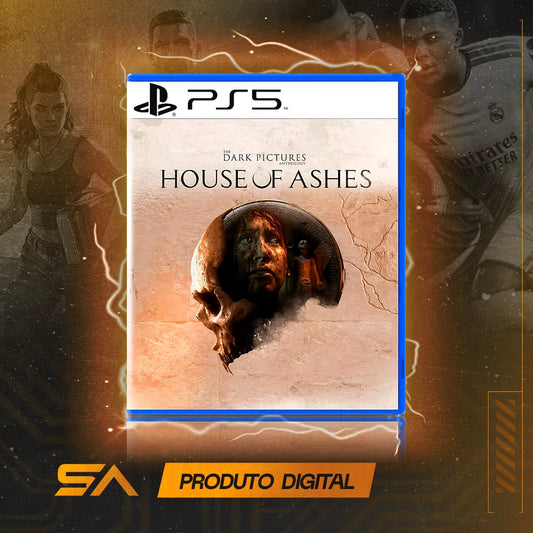 Capa oficial do jogo The Dark Pictures Anthology: House of Ashes para PS5 em Mídia Digital