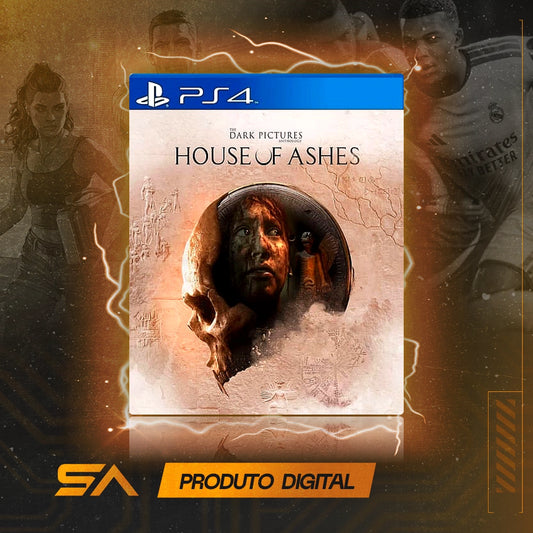 Capa oficial do jogo The Dark Pictures Anthology: House of Ashes para PS4 em Mídia Digital