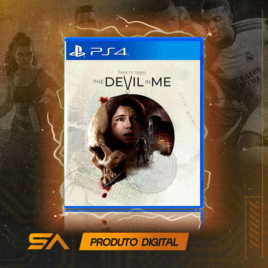 Capa oficial do jogo The Dark Pictures Anthology: The Devil in Me para PS4 em Mídia Digital