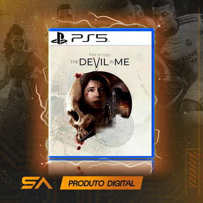 Capa oficial do jogo The Dark Pictures Anthology: The Devil in Me para PS5 em Mídia Digital