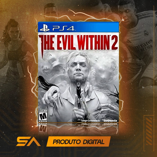 Capa oficial do jogo The Evil Within 2 para PS4 em Mídia Digital