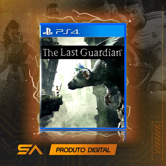 Capa oficial do jogo The Last Guardian para PS4 em Mídia Digital